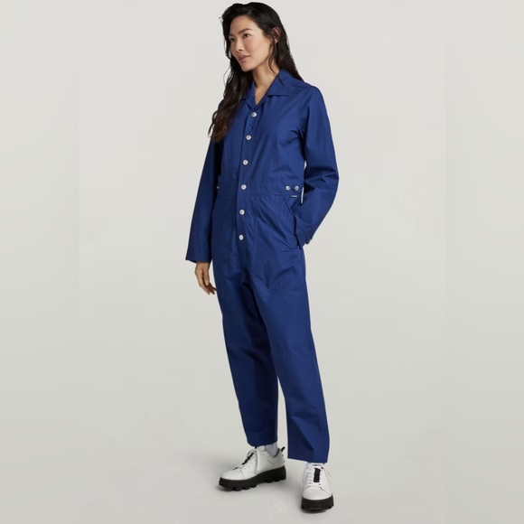 G-Star Women's Cotton Blue Relaxed Jumpsuit Size Small
